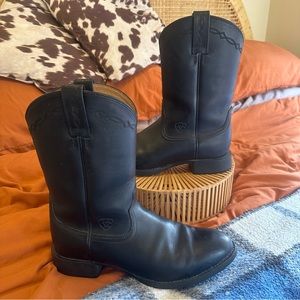 Ariat Heritage leather cowboy boots black size 8.5D